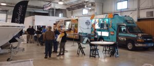 Food and Beverage vendors at the RV & Boat Show on the EAA Grounds.